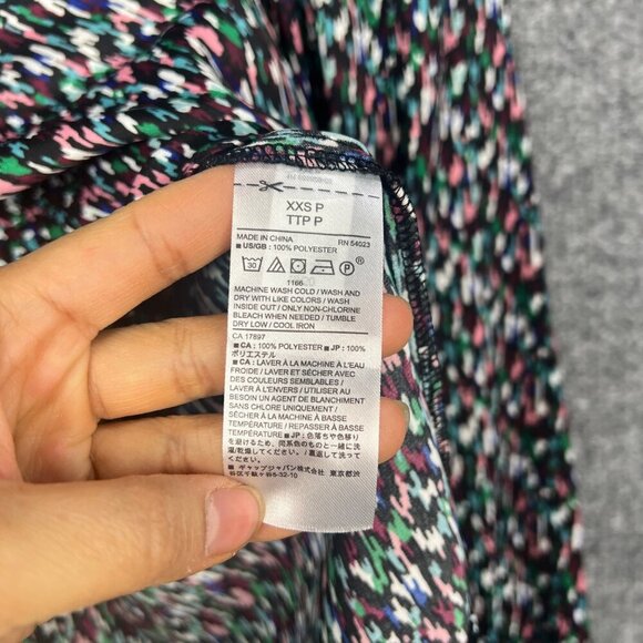 NWT BANANA REPUBLIC Spit Neck With Tie Long Sleeved Blouse SZ XXS petite - Picture 7 of 8